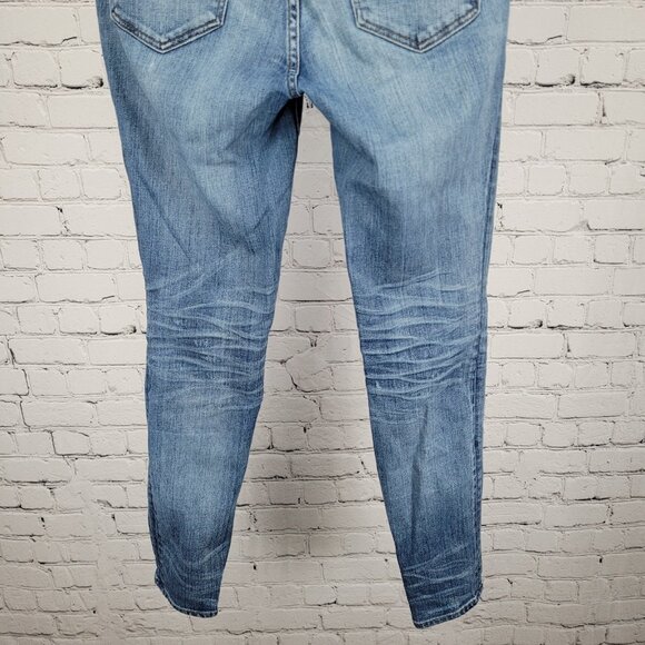 Madewell Blue Denim Skinny Skinny Distressed Ripped Low Rise Jeans 25 (25x28) - Picture 8 of 15